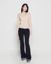ADLV Woman Laser Logo Denim Flare Pants