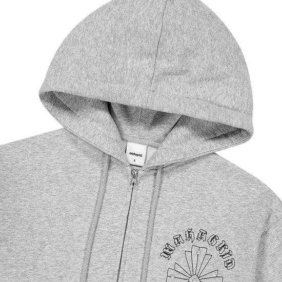 Mahagrid Cross Stud Hood Zip Up