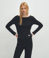 Marithé François Girbaud W BASIC SCOOP BACK LONG SLEEVE