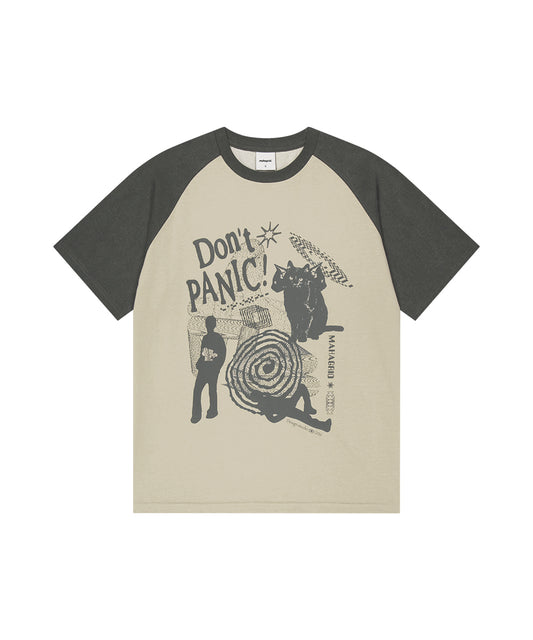 Mahagrid Don't Panic Pigment Raglan Tee