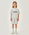 Marithé François Girbaud Kids Raglan Short Sleeve Sweatshirt Light Heather Gray