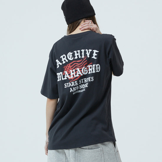Mahagrid Flag Archive Tee Black