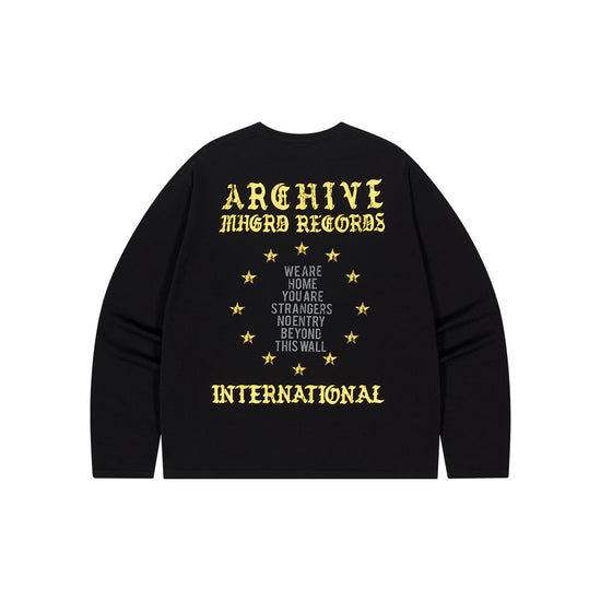 Mahagrid [Shipping Begin 5/15] STAR ARCHIVE Long Sleeve Tee [Black]