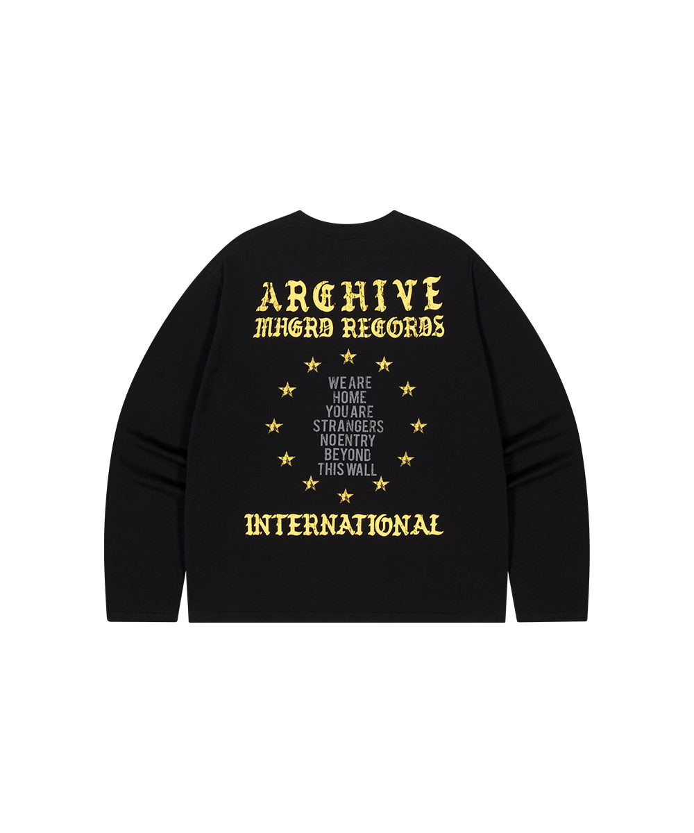 Mahagrid [Shipping Begin 5/15] STAR ARCHIVE Long Sleeve Tee [Black]