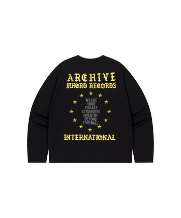 Mahagrid [Shipping Begin 5/15] STAR ARCHIVE Long Sleeve Tee [Black]