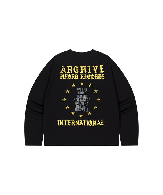 Mahagrid [Shipping Begin 5/15] STAR ARCHIVE Long Sleeve Tee [Black]