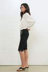 General Idea WOMAN Ruffle Neck Crop Lace Blouse