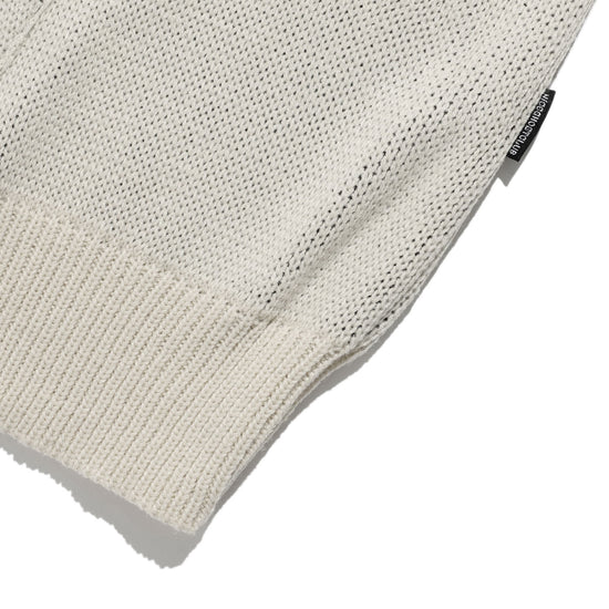 Nice Ghost Club 3 Stars Logo Knit Hoodie [Ivory]