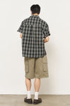 General Idea MAN Seersucker Half Check Shirt