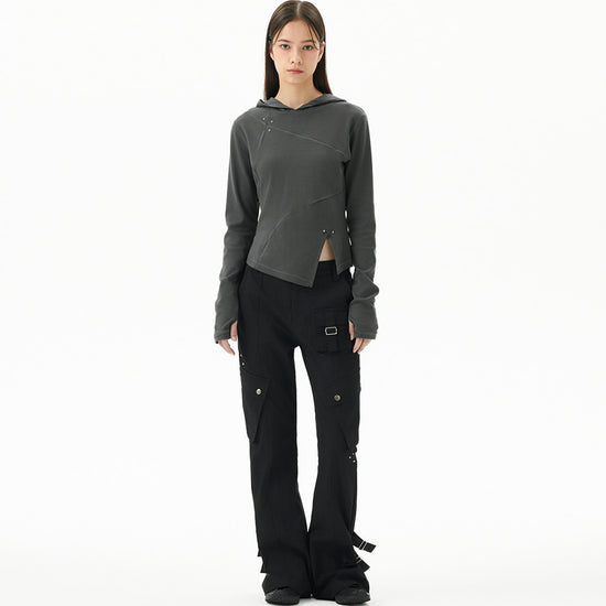 Mahagrid Curved Slim Hoodie