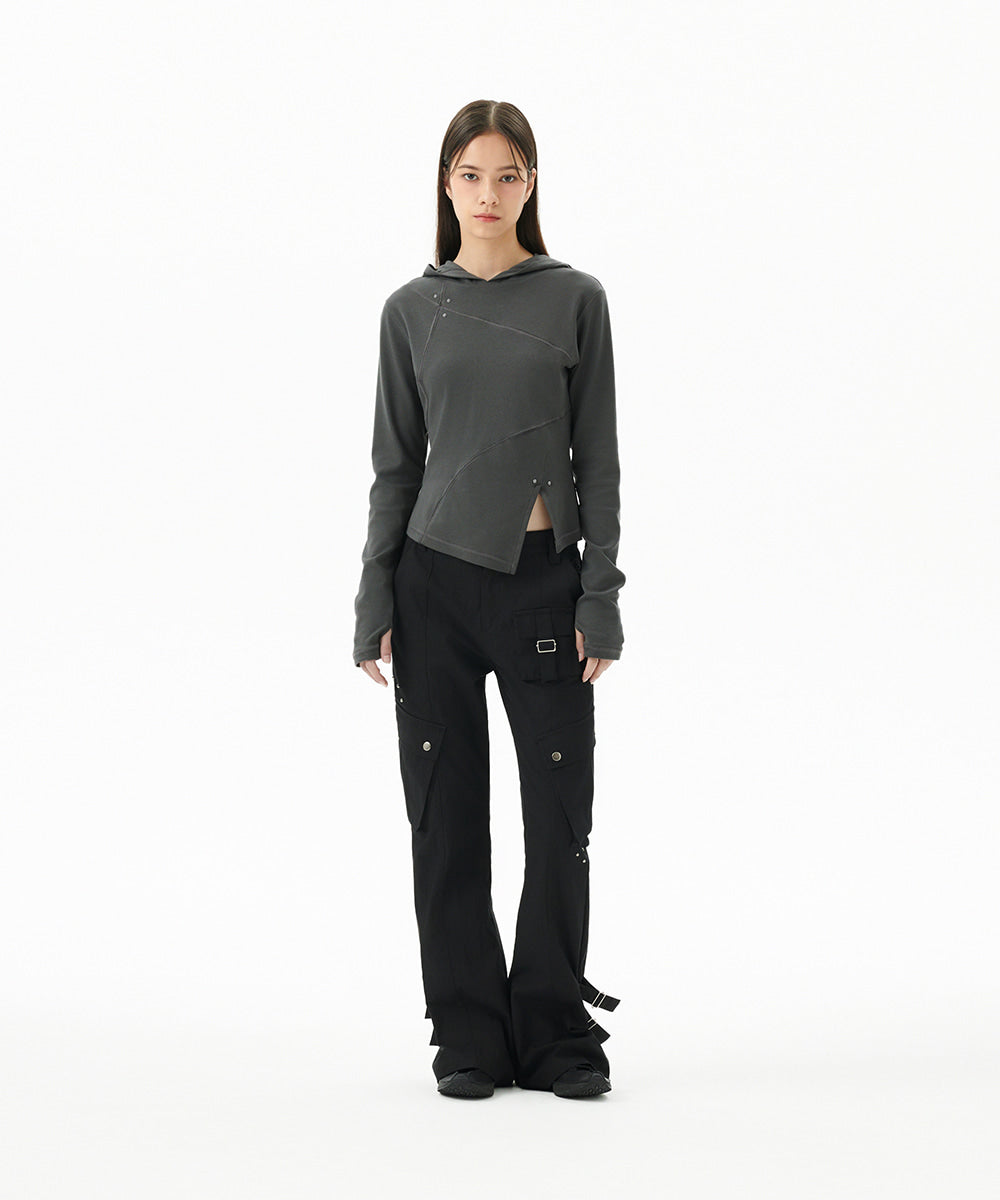 Mahagrid Curved Slim Hoodie