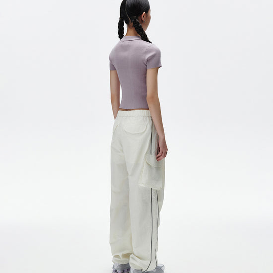 Mahagrid Button-Up Collar Knit