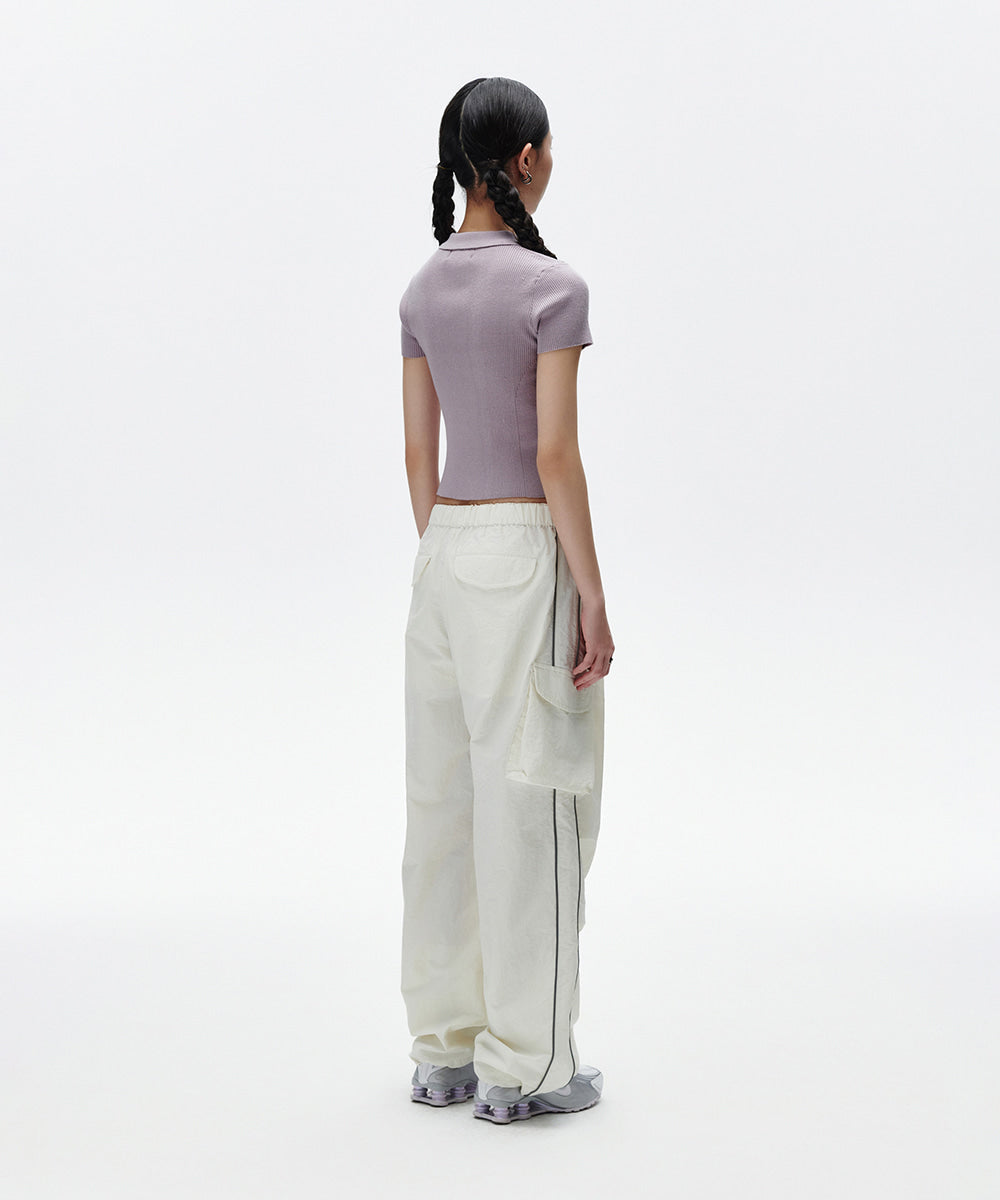 Mahagrid Button-Up Collar Knit