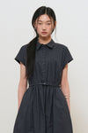 General Idea WOMAN Dolman Sleeve Belted Long Dress