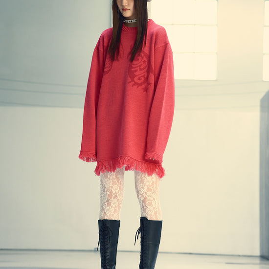 Nice Ghost Club Girl Gang Eyes Fringed Knit
