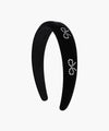 Marithé François Girbaud Kids Cubic Ribbon Velvet Hair Band in Black