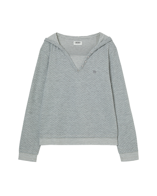 AEAE Hooded Henley Neck Tee