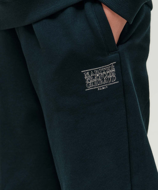 Marithé François Girbaud Kids Doodle Classic Logo Sweat Pants (Brushed) Dark Green