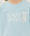 Marithé François Girbaud Kids W Ballet Classic Logo Semi Crop Tee Sky Blue