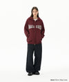 Mahagrid Applique Zip Up Hoodie