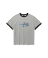 Nice Ghost Club [5/26 M size pre-order] Check 3Star Basic Ringer Tee [Grey]