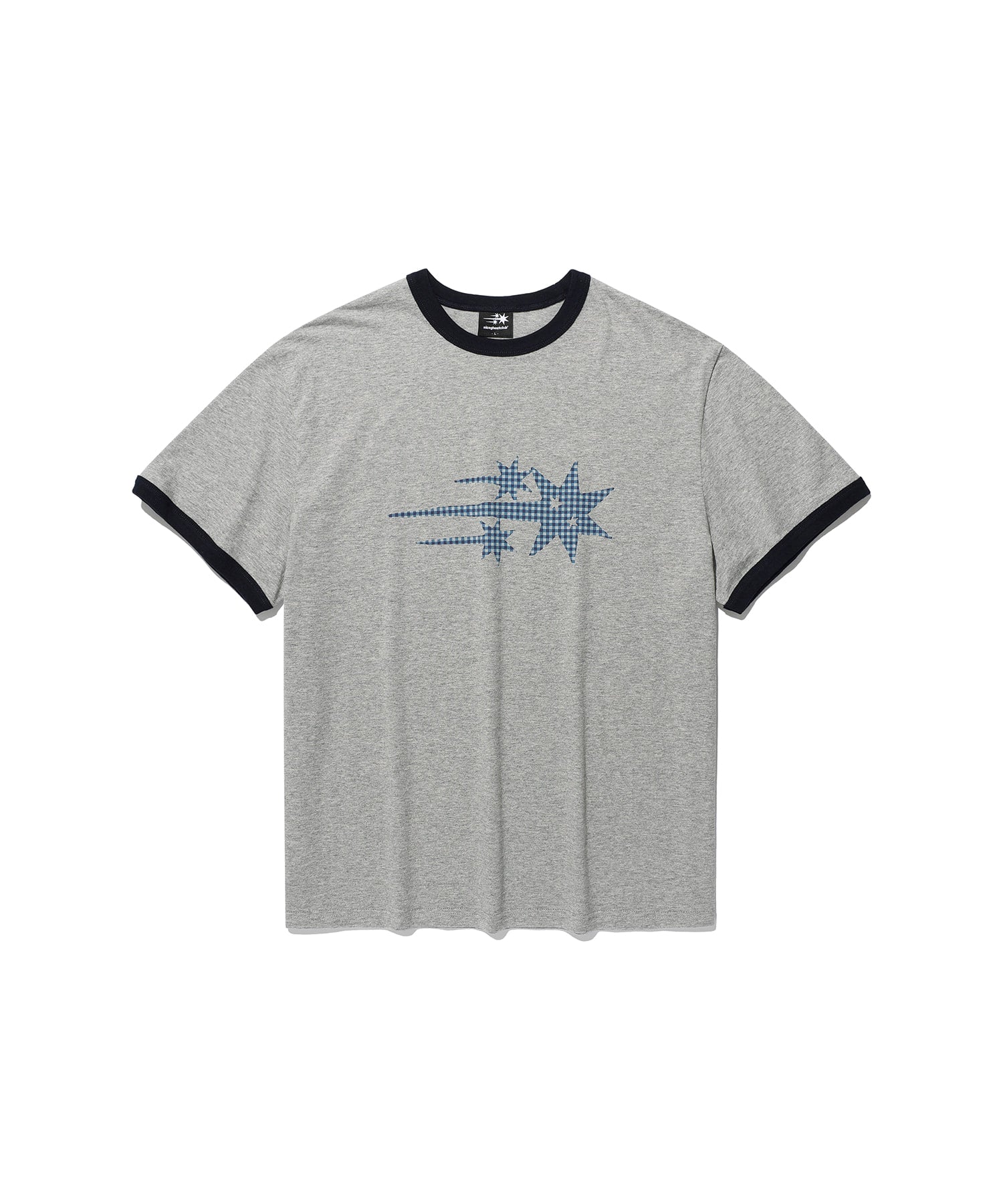 Nice Ghost Club [5/26 M size pre-order] Check 3Star Basic Ringer Tee [Grey]