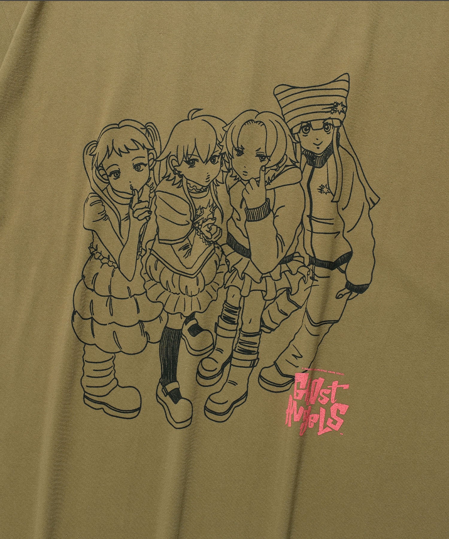 Nice Ghost Club Ghost Angels Photo Big Big Tee [Khaki]