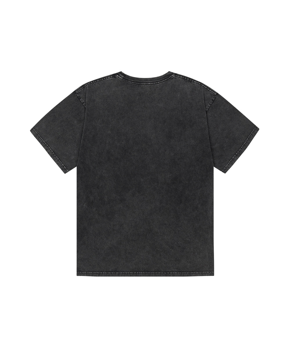 Mahagrid Washed Flag Tee Black
