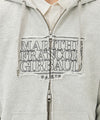 Marithé François Girbaud CLASSIC LOGO APPLIQUE HOODIE ZIPUP light heather gray