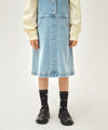 Marithé François Girbaud KIDS W A-LINE DENIM OVERALL SKIRT