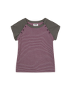 AEAE Stripe Button Raglan Tee
