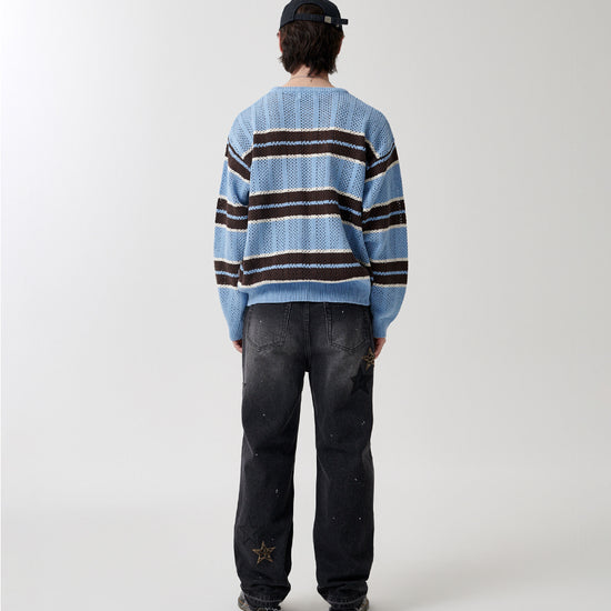 Mahagrid Mesh Stripe Knit