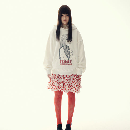Nice Ghost Club Junji Ito Maniac Tomie Torso Glitter Hoodie [White]