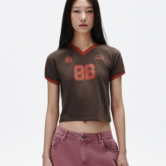 Mahagrid Football Ringer Tee