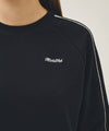 Marithé François Girbaud W LACE DETAIL CROP SWEATSHIRT
