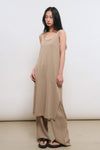 General Idea WOMAN Temperature-Cut Cool U-Neck Maxi Knit Dress [IVORY]