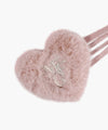 Marithé François Girbaud Kids W Fur Heart Hair Pin 2Pack Pink