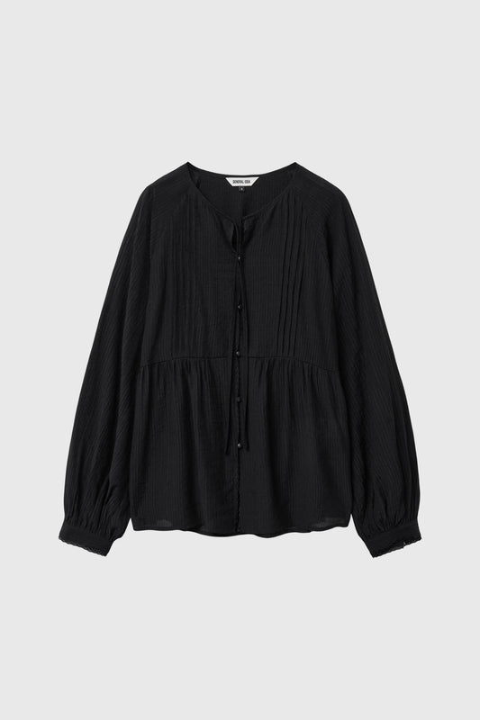 General Idea WOMAN Summer Loose Fit Raglan Pintuck Blouse