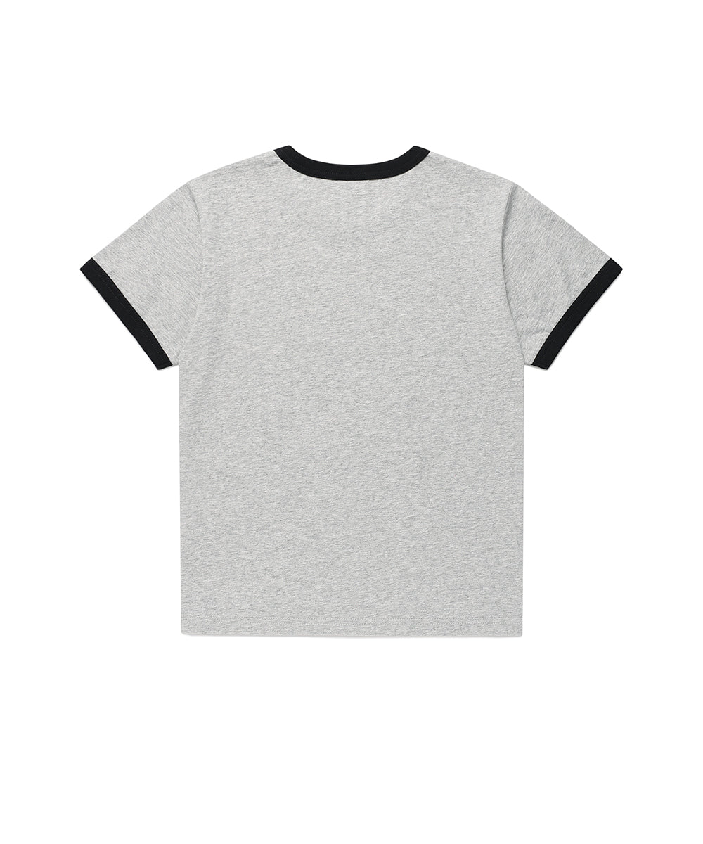 Cavish CAVISH APPLIQUE RINGER SHORT SLEEVE TEE [MELANGE GREY]