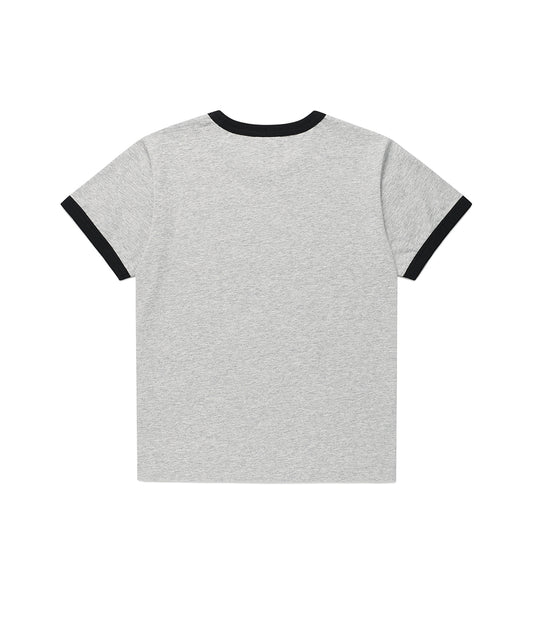 Cavish CAVISH APPLIQUE RINGER SHORT SLEEVE TEE [MELANGE GREY]