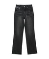 Bitter Cells Katie Slit Straight Denim Pants - Black
