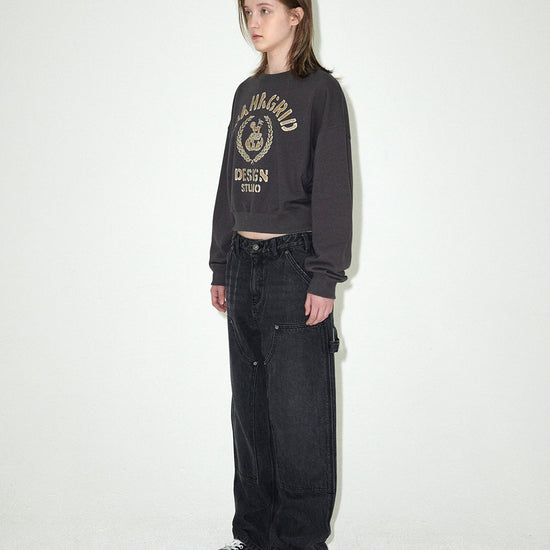 Mahagrid VINTAGE COLLEGE CROP SWEATSHIRT