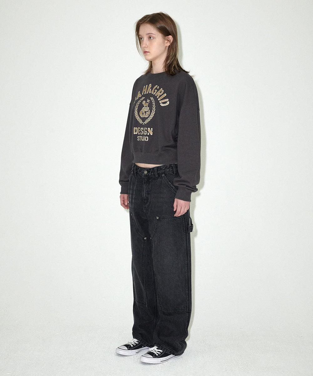 Mahagrid VINTAGE COLLEGE CROP SWEATSHIRT