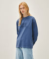 Marithé François Girbaud SHADOW CLASSIC LOGO DYEING LONG SLEEVE TEE blue