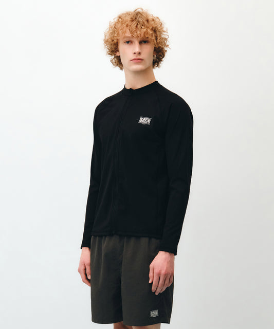 Marithé François Girbaud Marithé SPORT M ZIP-UP RASHGUARD BLACK