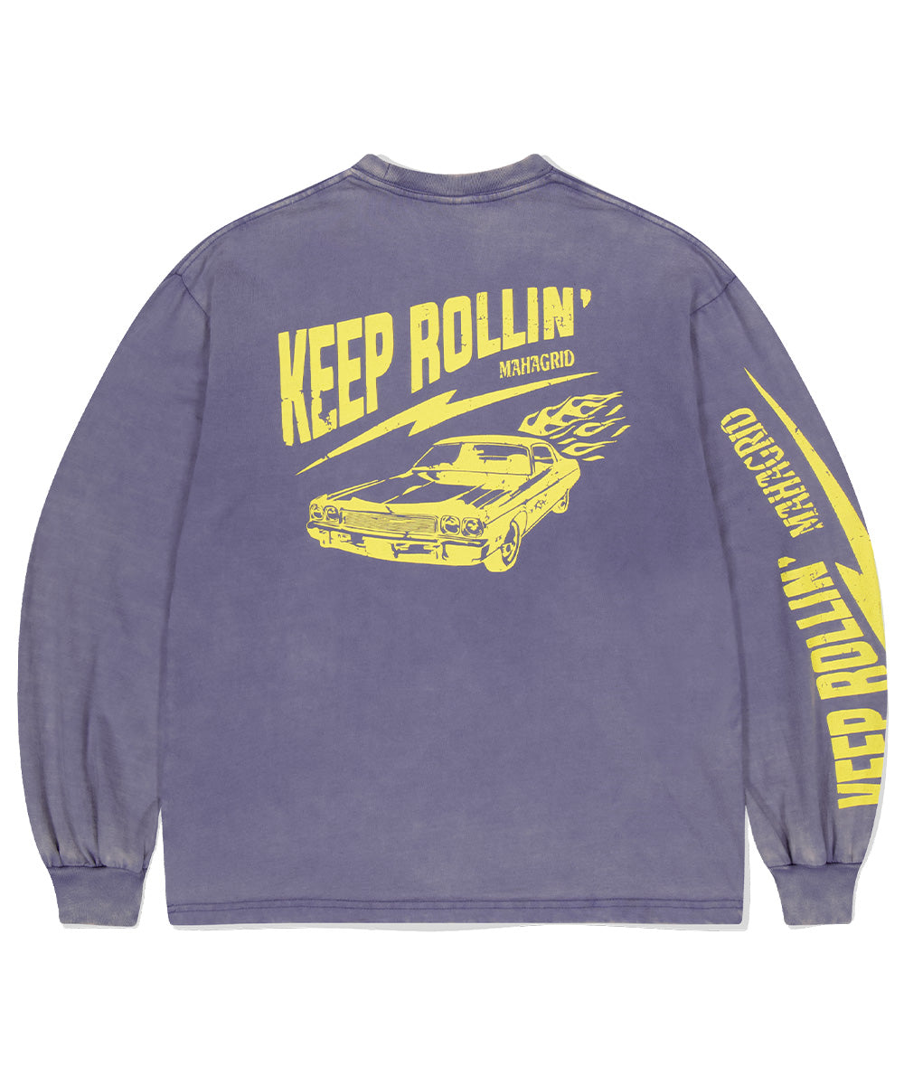 Mahagrid Washed Old Car Long Sleeve Tee