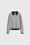 General Idea WOMAN Relaxed Collar Layered Pullover