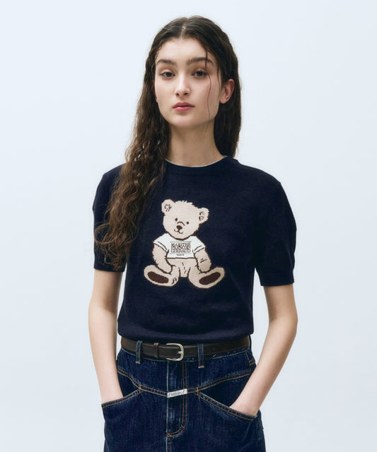 Marithé François Girbaud W Doodle Bear Half Knit