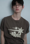 Nice Ghost Club Dot Symbol T-Shirt in Brown – Size L (6/11 Pre-Order)