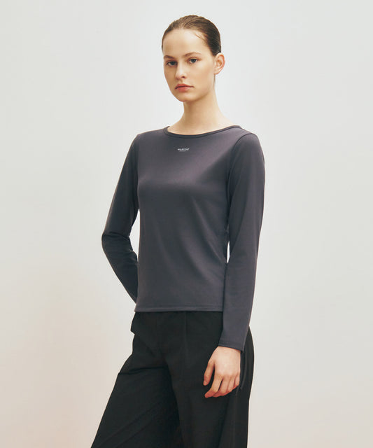 Marithé François Girbaud Marithé SPORT W ATHLEISURE LONG SLEEVE charcoal
